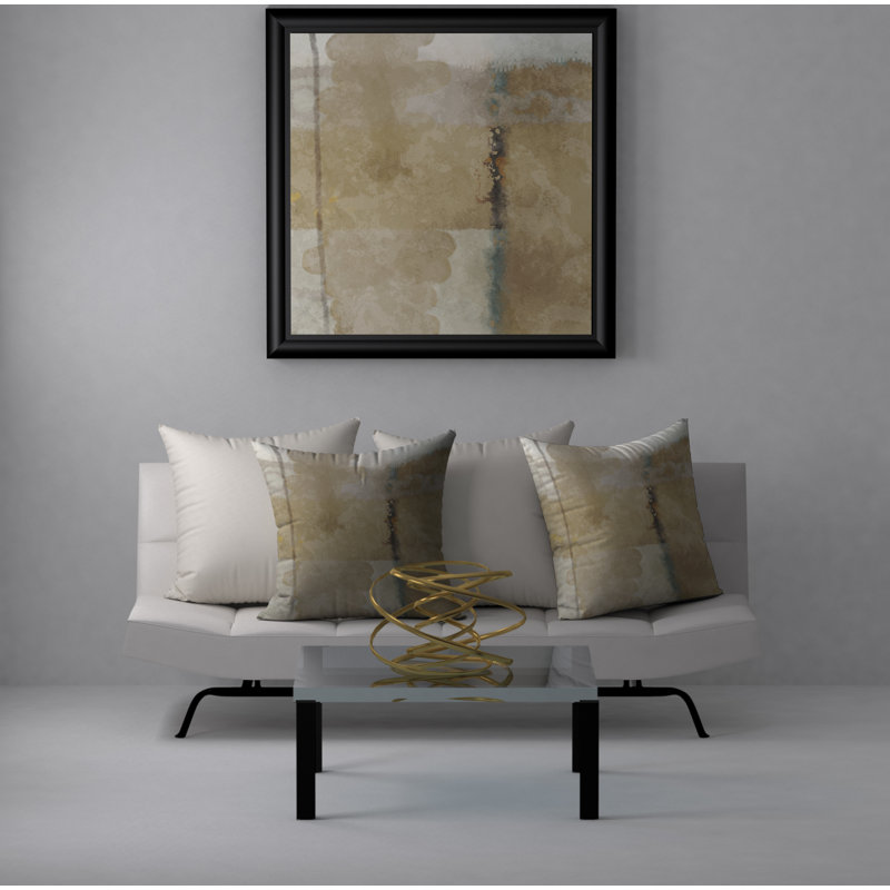 Abstract Throw Pillow, 18" H x 18" W