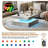 Charvez Solid Coffee Table with 16 Colors LED Lights, 78 X 78cm-921683016-921683013