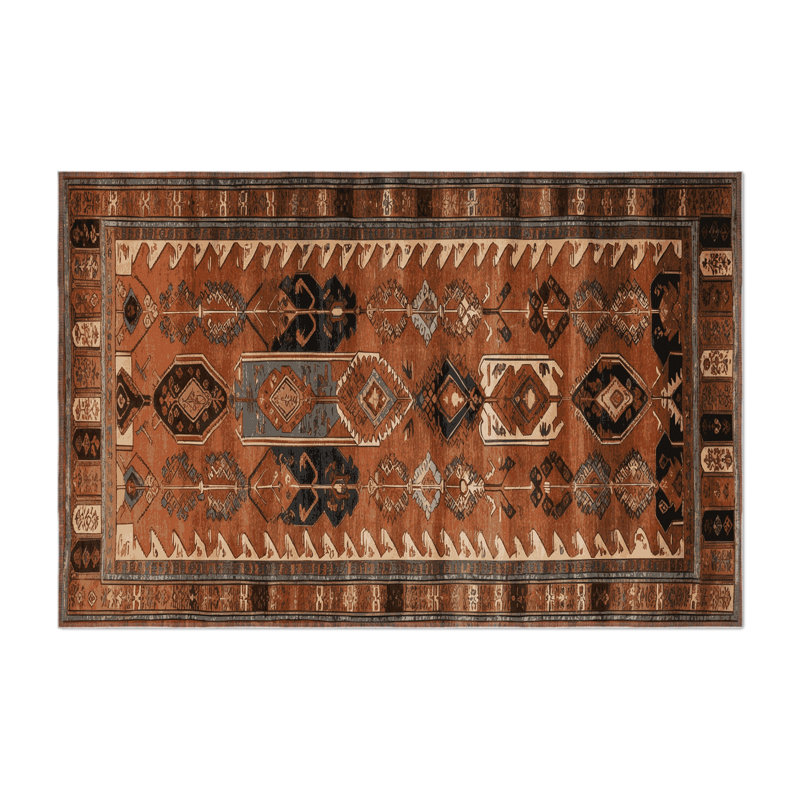 Tapis turc intérieur et extérieur brun, Rectangulaire 2 pi x 3 pi