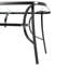 Courchevel Rectangular Glass Steel Outdoor with Umbrella Hole Dining Table - 120 cm W-1420541225-1420541226