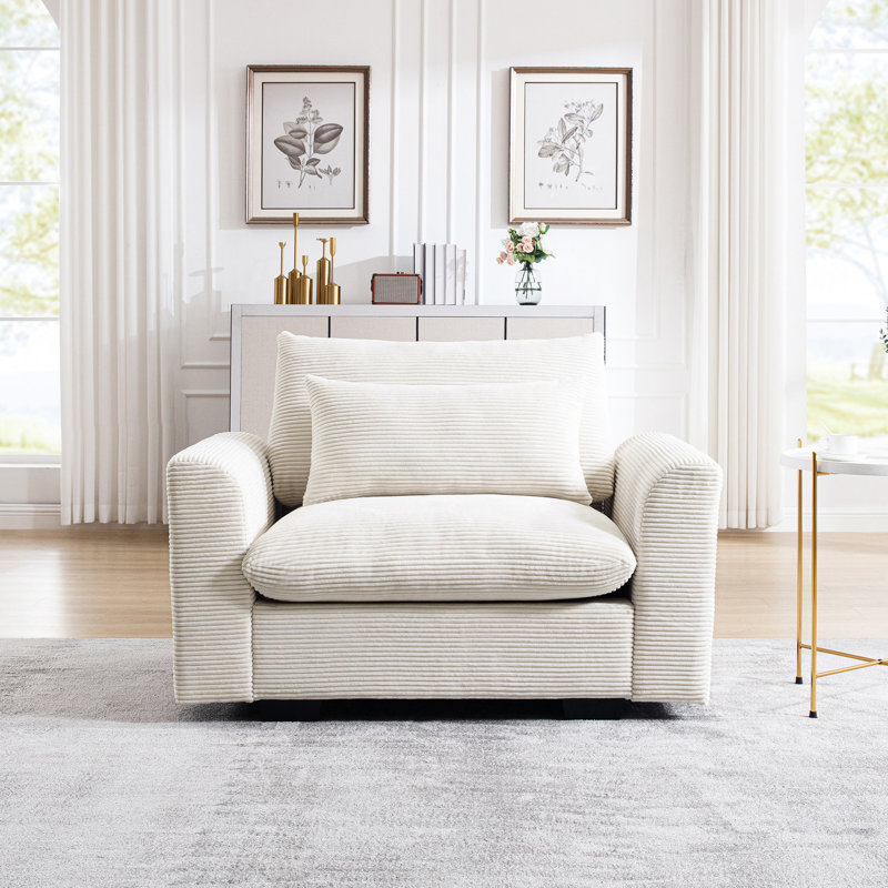 Fauteuil Corduroy, Beige