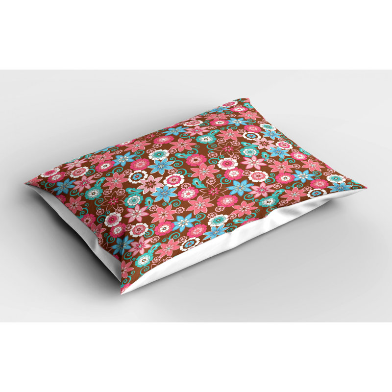 Tea Polyester Floral Sham Set, Twin