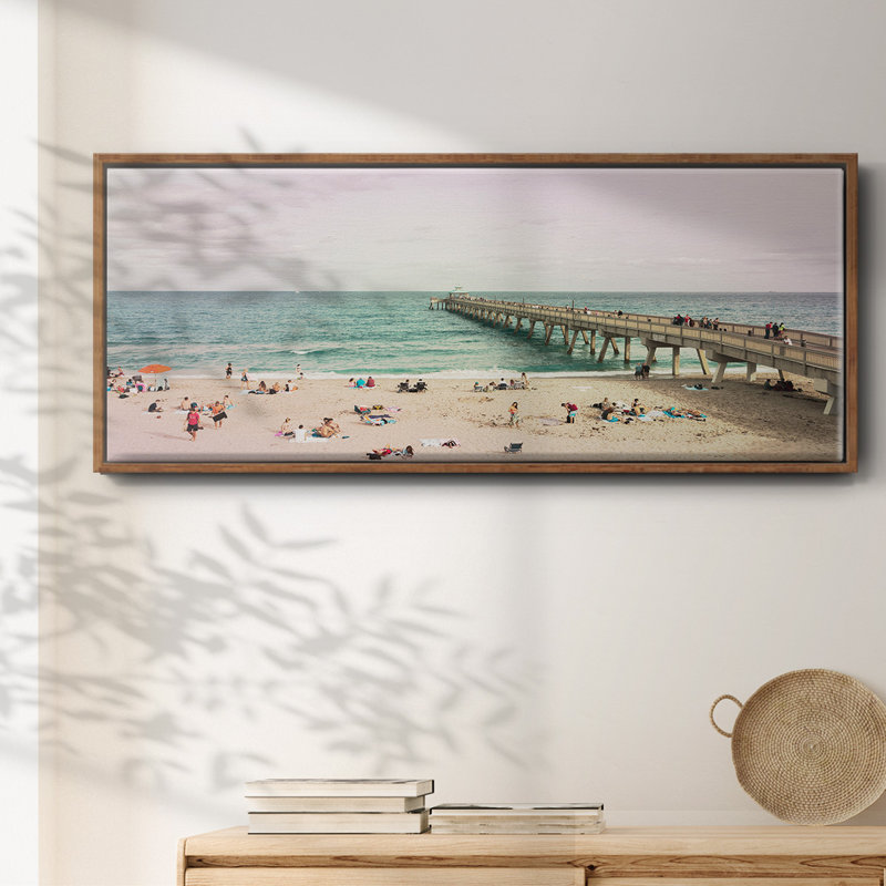 Deerfield Beach- Framed Canvas, 24" H x 60" W