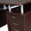 Bureau d'ordinateur complet avec rangement, chocolat