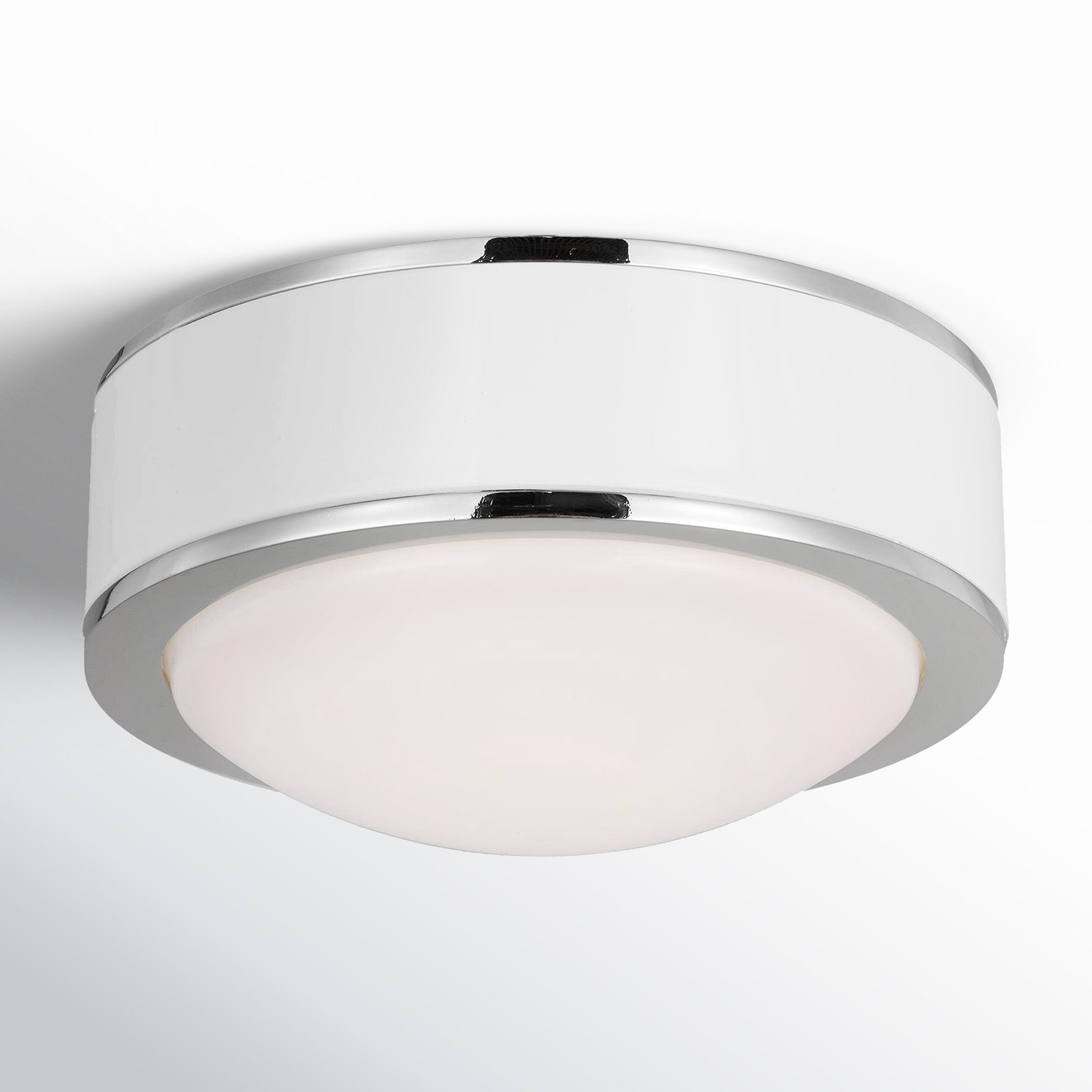 Tegan Single Light LED Flush Mount, Polished Nickel