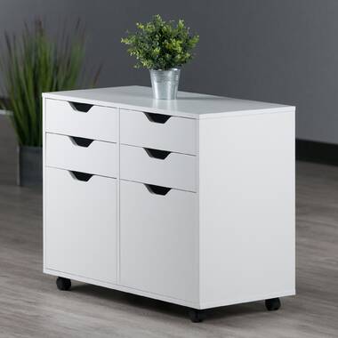 18.9 Wide, 9 Drawer Chest, Wood Storage Dresser Cabinet, Large Craft Storage Organizer Inbox Zero Color: White