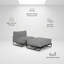 Ensemble de canapé-lit simple avec repose-pieds Leisure-1218433614