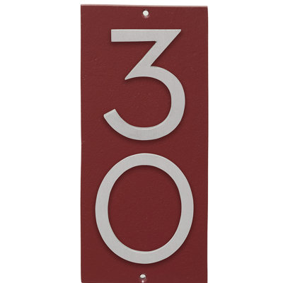 Plaque d'adresse murale flottante sur 1 ligne