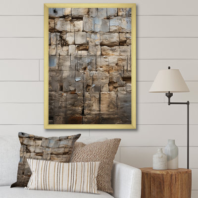 «Baljeet Hebrew Western Wall Collage II», reproduction sur toile encadrée