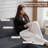 Sectional Couches , U Shaped Sofa Couch with Double Chaise Lounge, 4-Seat Sofa Set with Chenille Fabric for Livingroom-1083592108