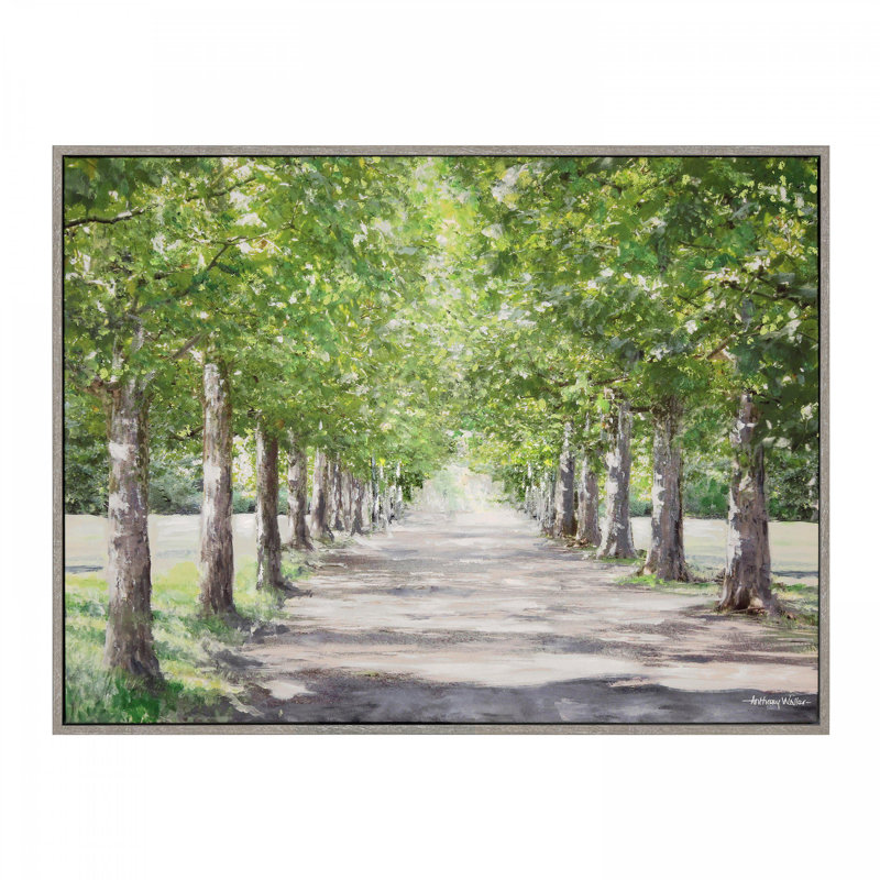 Avenue of Trees Framed Canvas Wall Art
