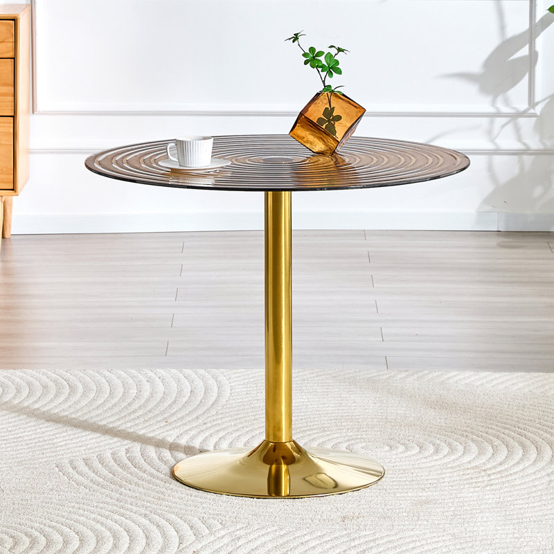 Tables de salle à manger compactes en verre (table seulement, sans chaises, avec plateau et pieds), maison moderne