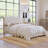 Upholstered Platform Bed With Saddle Curved Adjustable Headboard And Diamond Tufted Details,Wooden Slats And Metal Support, No Box Spring Needed,Beige-1297766119