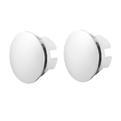 1.22 In. Sink Basin Vanity Trim Overflow Cover Brass Vessel Insert In Hole Round Caps In Matte Black (2-Pack)