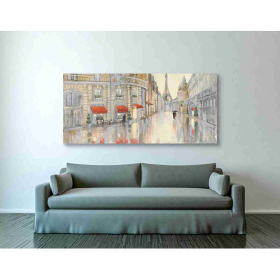 'Touring Paris Couple' by Julia Purinton, Canvas Wall Art