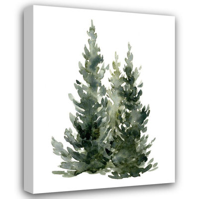«Red Barrel Studio® Caroline, Emma», reproduction d'art sur toile tendue: Simple Evergreen