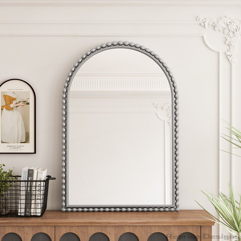 Miroir de salle de bain en fer Iron Arch, Argent argent