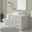 Lavabo de salle de bain rectangulaire en céramique avec trou de robinet L 16 po x l 12 po