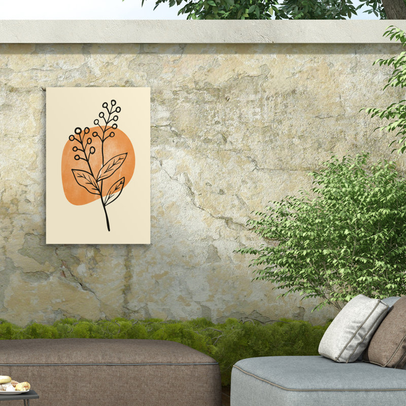Impression sur toile «ologic floral minimal 3 »de Bachelo, H 19 po x l 12 po