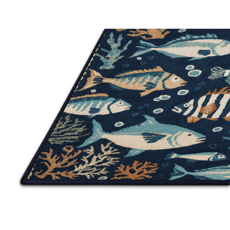  Tapis nautique lavable Sea Life, Tapis de couloir 2 pi x 4 pi