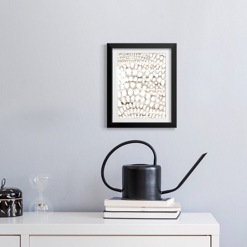 Motif rétro II - impression encadrée, H 28,5 po x l 20,5 po, Noir