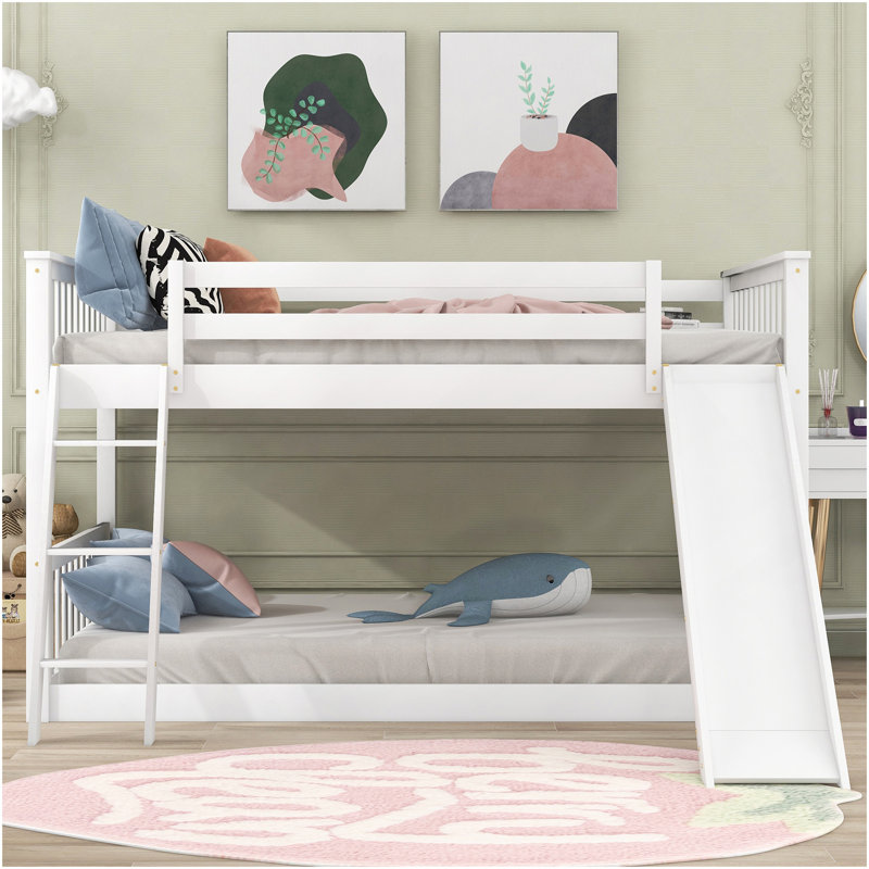  Au-dessus d'un lit superposé avec glissière convertible et échelle, , Gris