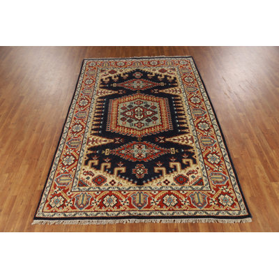 Tapis indien bleu marine Viss 6 x 9