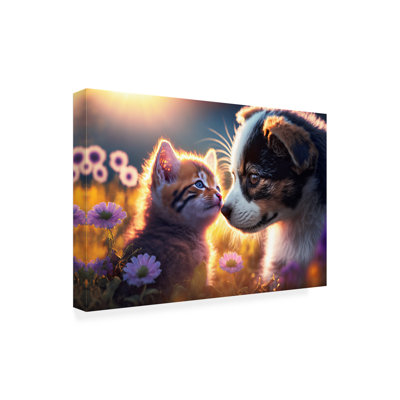 Animals Cats And Dogs 9 On Canvas Print