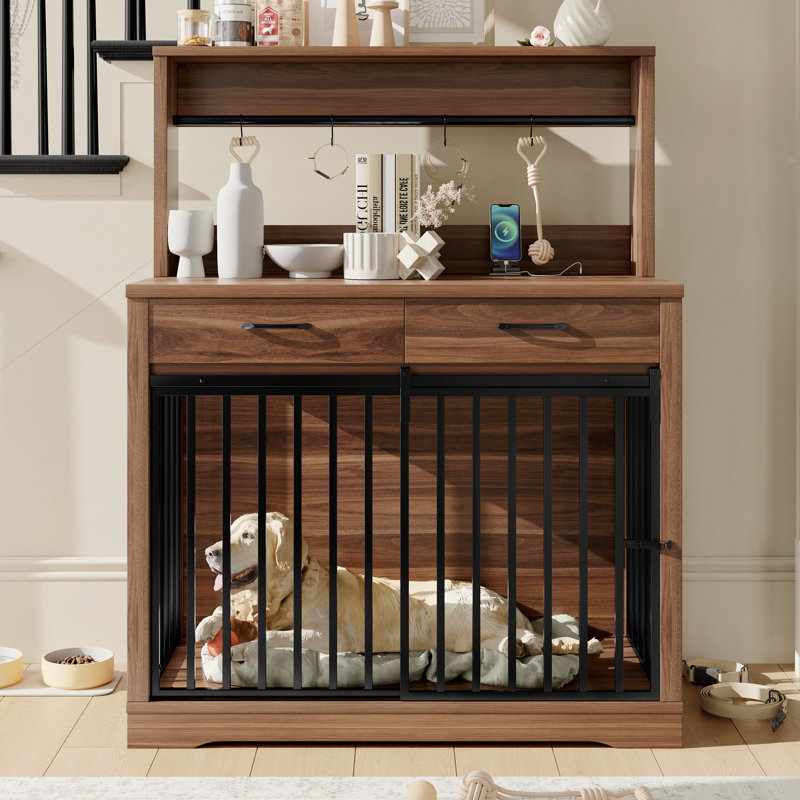 Table cage 38 po pour chien avec porte coulissante pour chien