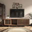 Meuble télé avec porte coulissante Mid-Century