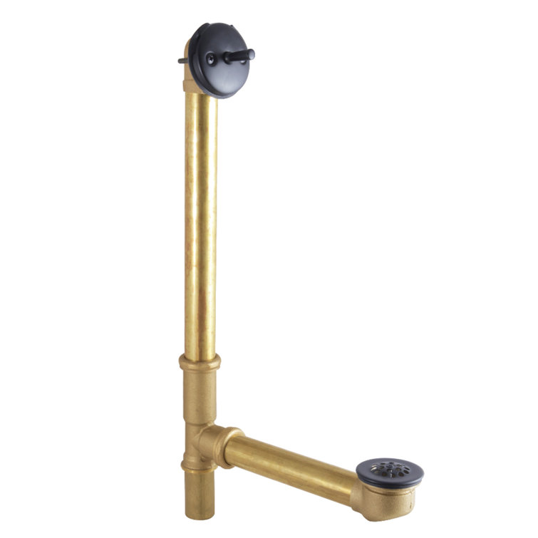 Kingston Brass Made To Match 21-Inch Brass Trip Lever Tub Waste and Overflow with Grid Strainer