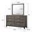 6-Drawer Dresser With Mirror Grey Oak