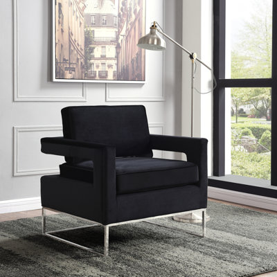 Fauteuil en velours l 33 po Binghamton