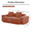 Canapé modulaire en velours l 39,37 po x P 38,18 po x H 31,1 po Harrison