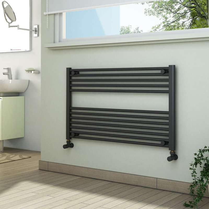 Sharell Straight Towel Rail Heated Towel Rails, 60cm H x 100cm W x 3cm D