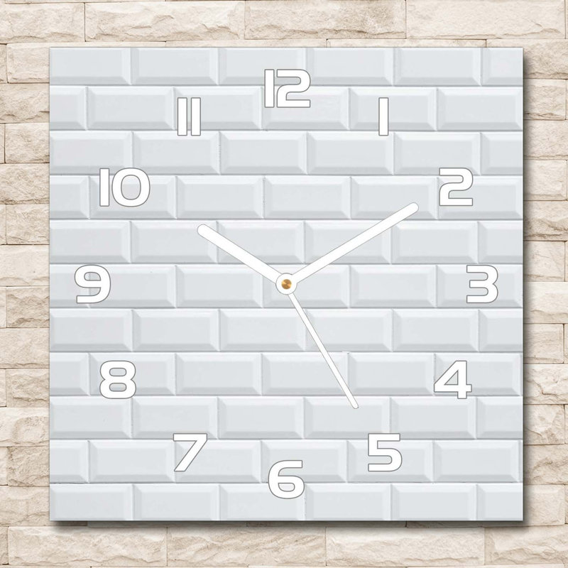 Hepfer Glass Wall Clock, White