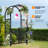 86 In. Pvc Garden Arbor With Gate-112680472