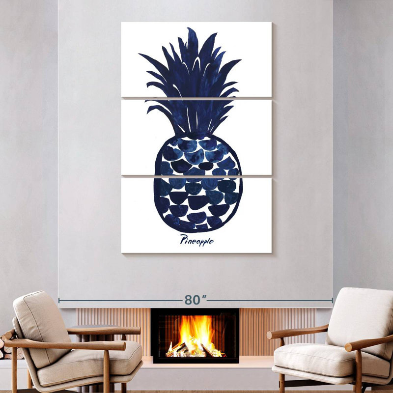 Ananas indigo Yarlin, H 74 po x l 48 po