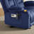 Electric Reclining Loveseat Sofa with Heat and Massage, Fabric Power Loveseat Recliner-90625493-129779161
