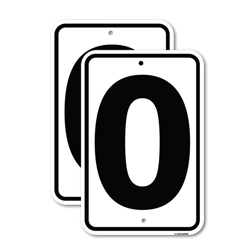 (Paquet de 2) Enseigne en aluminium de gros calibre 12 po x 18 po