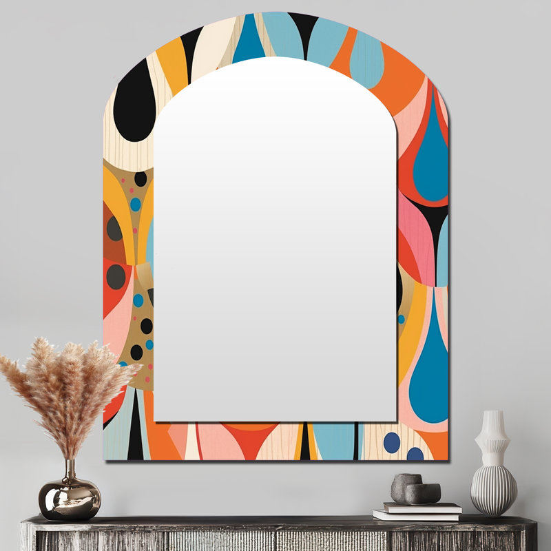 Miroir mural rétro rétro, 43 po x 33 po