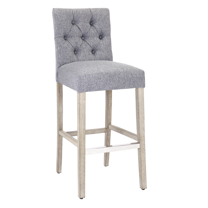 Tabouret de bar et de comptoir Wren, Tabouret de comptoir (siège d’une hauteur de 24, gris, Gris antique
