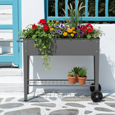 Metal Raised Garden Planter with Legs – Outdoor Use