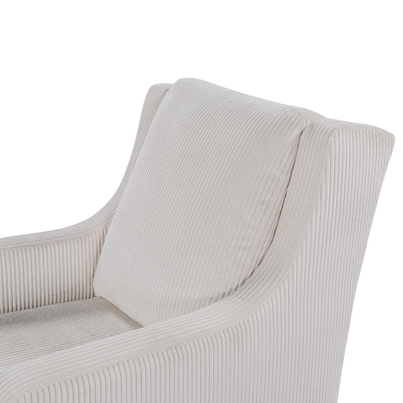 Chaise pivotante Openperro, Velours côtelé beige