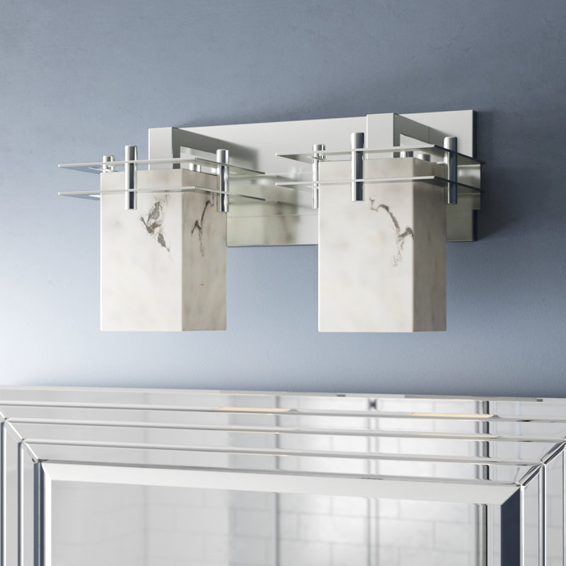 Éclairage pour meuble-lavabo 2 lumières Salina, Chrome poli