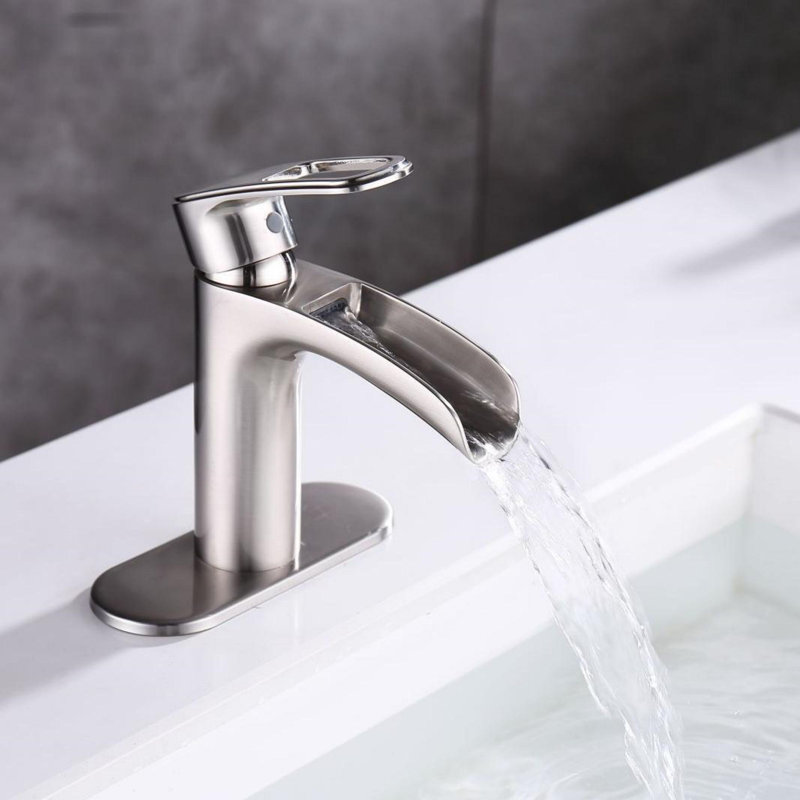 Single-Hole Single-handle Bathroom Faucet, Brushed Nickel