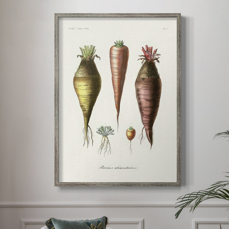 Reproduction encadrée de fruits et légumes VI - bois massif, H 11 po x l 9 po