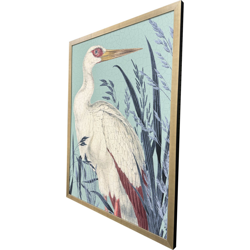 Coastal Paradise Stork, art encadré