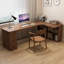 Bureaux en bois massif en L brun noisette-107466482-107466480