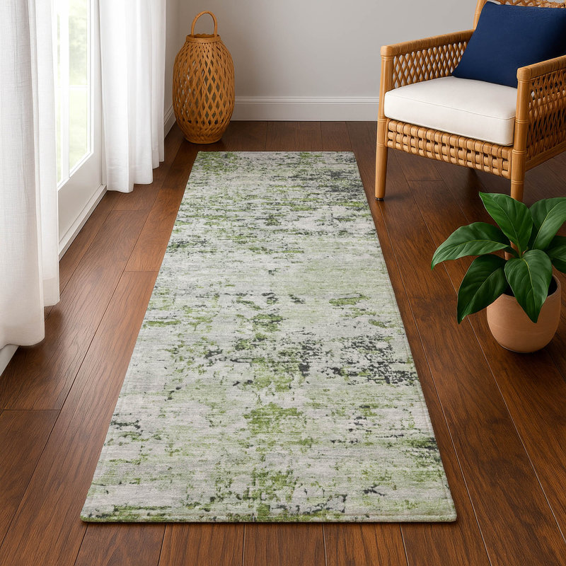 Premium Machine Washable Lubbers AMF1723 Modern Rug, Runner 2'3" x 7'6"